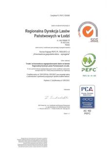 Przedłużenie ważności certyfikatu PEFC